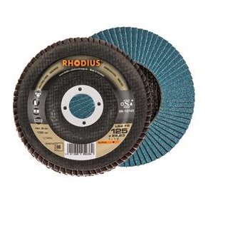 Rhodius LSZ F2 Fächerschleifscheibe 125 K60 Ø 125 mm, Bohrung 22 mm