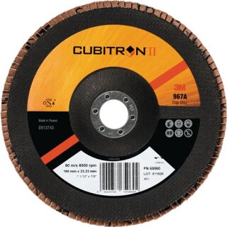Fächerscheibe Cubitron™ II 967A D.125mm K.80+ fl.INOX CO 3M