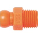 Gewindenippel Gr. 1/4 ” R 1/4 Btl. m. 4 St. Loc-Line