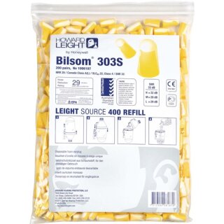 Gehörschutzstöpsel Bilsom 303S EN 352-2 SNR 33 dB Nachfüllpack 200 PA/Pack,Gr.S