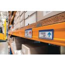 Etikettentasche B150xH67mm blau magn.50St./Pack DURABLE