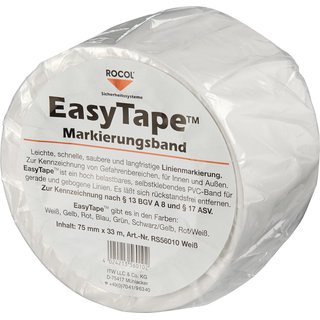 Bodenmarkierungsband Easy Tape PVC wei L.33m B.75mm Rl.ROCOL