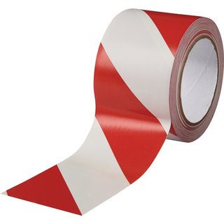 Bodenmarkierungsband Easy Tape PVC rot/wei L.33m B.75mm Rl.ROCOL