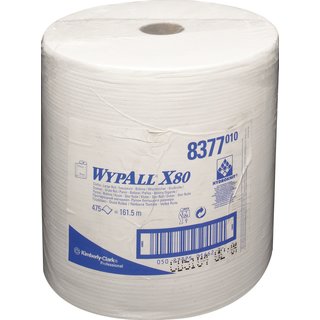 Wischtuch WYPALL X80 8377 L315xB310ca.mm wei 1-lagig 475 T./Rl.KIMBERLY-CLARK