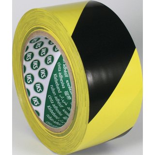 Bodenmarkierungsband F33 PVC schwarz/gelb L.33m B.50mm Rl.IKS