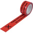 Warnklebeband PP Pal.n.belasten L.66 m,B.50mm rot...