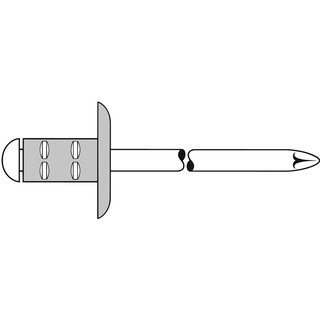 Blindniet PolyGrip Nietschaft dxl 4,8x10,0mm K16 Alu/Stahl 25 St.GESIPA