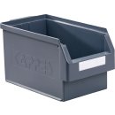 Sichtlagerkasten L350xB200xH200mm PE grau KAPPES