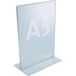 Tischaufsteller DIN A5 Acryl transp.freistehend