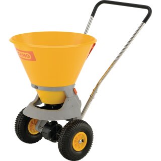 Streugutwagen 35l Ku.gelb Bereifung Luft m.Streumengenregler 1-4m Cemo