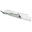 Kabelkorb B790xT100xH80-85mm silber f.Schreibtisch
