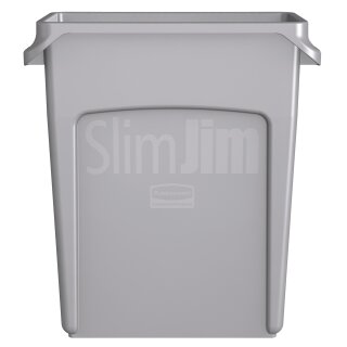 Wertstoffsaler 60l H635xB279xT558 grau m.Lüftungskanälen RUBBERMAID