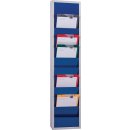 Werkstattplaner H1278xB315xT74mm ultramarinblau 1-reihig