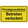 Hinweiszeichen Privatgrundstück/Betreten verboten! L250xB150mm gelb schwarz Ku.
