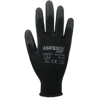 Handschuhe Gr.9 schwarz EN 388 PSA II Nyl.m.PU ASATEX