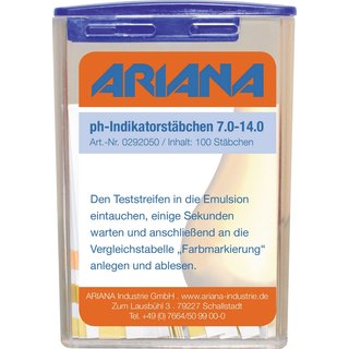 Messstbchen TRGS 611 ph-Wert 7,0-14,0 100 St.Dose ARIANA