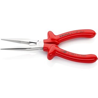 Flachrundzange L.200mm ger.VDE tauchisol.KNIPEX