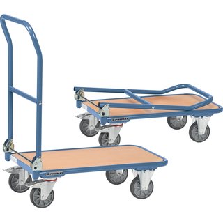 Plattformwagen Ladeflchen L720xB450mm STA taubenblau Trgf.250kg PROMAT