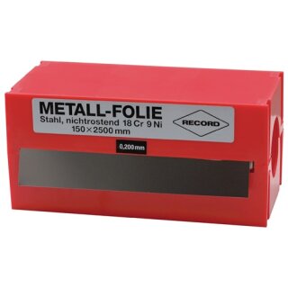 Metallfolie D.0,300mm VA 1.4301 L.2500mm B.150mm