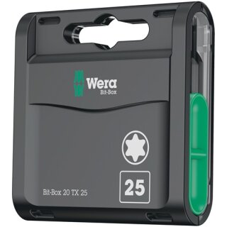 Bitgroßpackung 1/4 Zoll T 25 L.25mm DIN ISO 1173,Form C 6,3 20 Bits/Ku.-Box