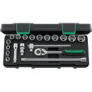 Steckschlüsselsatz 45/14/5i 19-tlg.3/8 Zoll SW...
