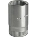 Steckschlüsseleinsatz 45 3/8 Zoll 12-kant SW 13mm...