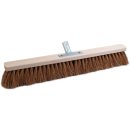 Besen Kokos L.600mm Flachholz mit Metallstielhalter