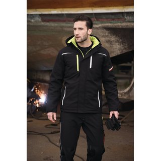 Softshell-Berufsparka Terrax Workwear Gr.M schwarz/limette TERRAX