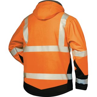 Warnschutz-Softshelljacke Lukas Gr.M orange/schwarz ELYSEE