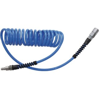 Spiralschlauchset ID 8mm AD 12mm L.7,5m PU Kuppl.DN 7,2 EWO