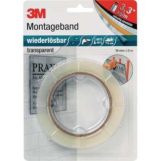 Montageband transp.L.5m B.19mm Rl.3M