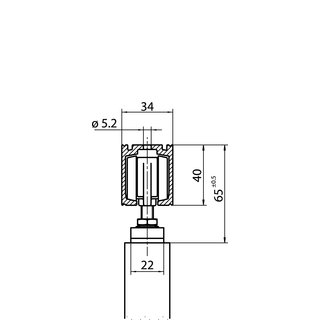 Schiebesyst.Perlan 140 140kg 2450mm EV 1 26-60mm Grundsystem