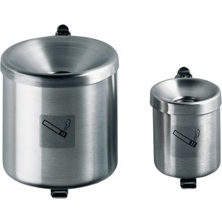 Sicherheitswandascher Ø150xH145mm silberfarbig m.Kippvorrichtung TKG
