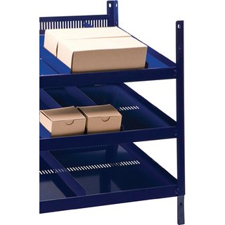 Regalelement LOGS 20 H520xB540xT390mm blau RAL 5022 m.Rasterstanzung 3 Fbd.LOGS