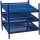 Regalelement LOGS 20 H520xB540xT390mm blau RAL 5022 m.Rasterstanzung 3 Fbd.LOGS
