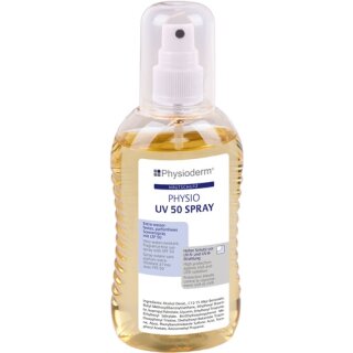 Hautschutzspray PHYSIO UV 50 SPRAY 200 ml wasserfest,fettfrei 200ml Pumpflasche