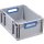 Transportstapelbehälter L400xB300xH170mm grau PP offener Griff blau