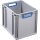 Transportstapelbehälter L400xB300xH320mm grau PP offener Griff blau