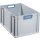 Transportstapelbehälter L600xB400xH320mm grau PP offener Griff blau