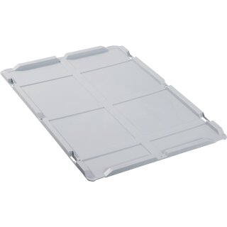 Stülpdeckel PP L600xB400mm grau f.Transportstapelkasten ALLIT