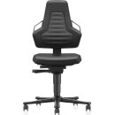 Arbeitsdrehstuhl Nexxit Rl.Integralschaum schwarz Grifffarbe grau 450-600mm
