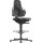 Arbeitsdrehstuhl Nexxit Gleiter+Fußring PU-Schaum schwarz Griff grau 570-820mm