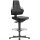 Arbeitsdrehstuhl Nexxit Gleiter+Fußring Supertec schwarz Griff grau 570-820mm