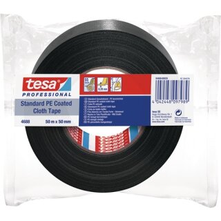Gewebeband tesaband® Stand.4688 schwarz L.50m B.50mm Rl.TESA