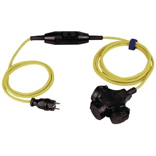 Schutzkontaktverlngerung 16 A 230 V 4,5m H07RN-F 3x1,5 mm gelb IP44