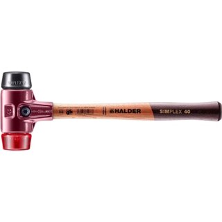 Schonhammer SIMPLEX L.330mm Kopf-Ø 40mm mittelh./hart HO Gum.schw./Plastik rot