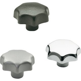 Sterngriff DIN 6336 m.Gewindebuchse Ku.d1 32mm d2 M 6mm