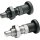 Rastbolzen GN 817 d1 10mm d2 M16 x 1,5mm l1 12mm Stahl,o.Rastsperre,m.Kontermut.