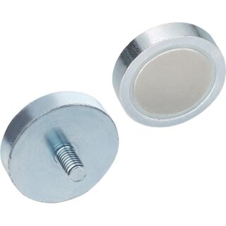 Haltemagnet GN 50.3 d1 63-3mm d2 M 6mm Hartferrit HF GANTER