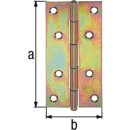 Scharnier 100,0x48mm Stahl roh galv. gelb verz....